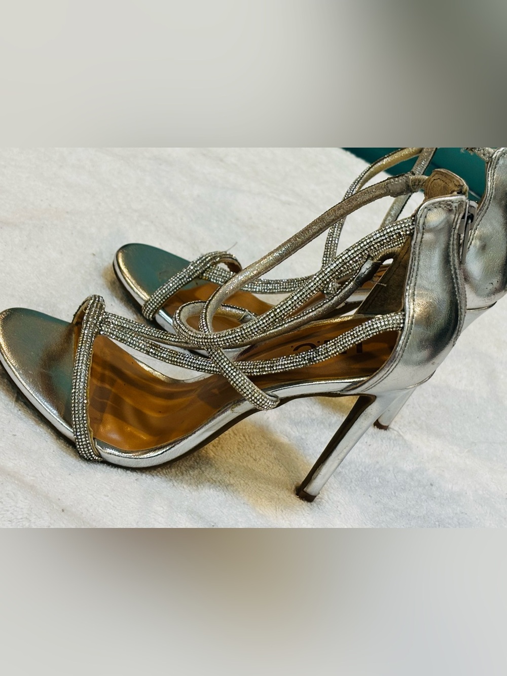 Almost Brand New Sparkling Heels By INC - Size 5M - heel height 4 Inches - box 6